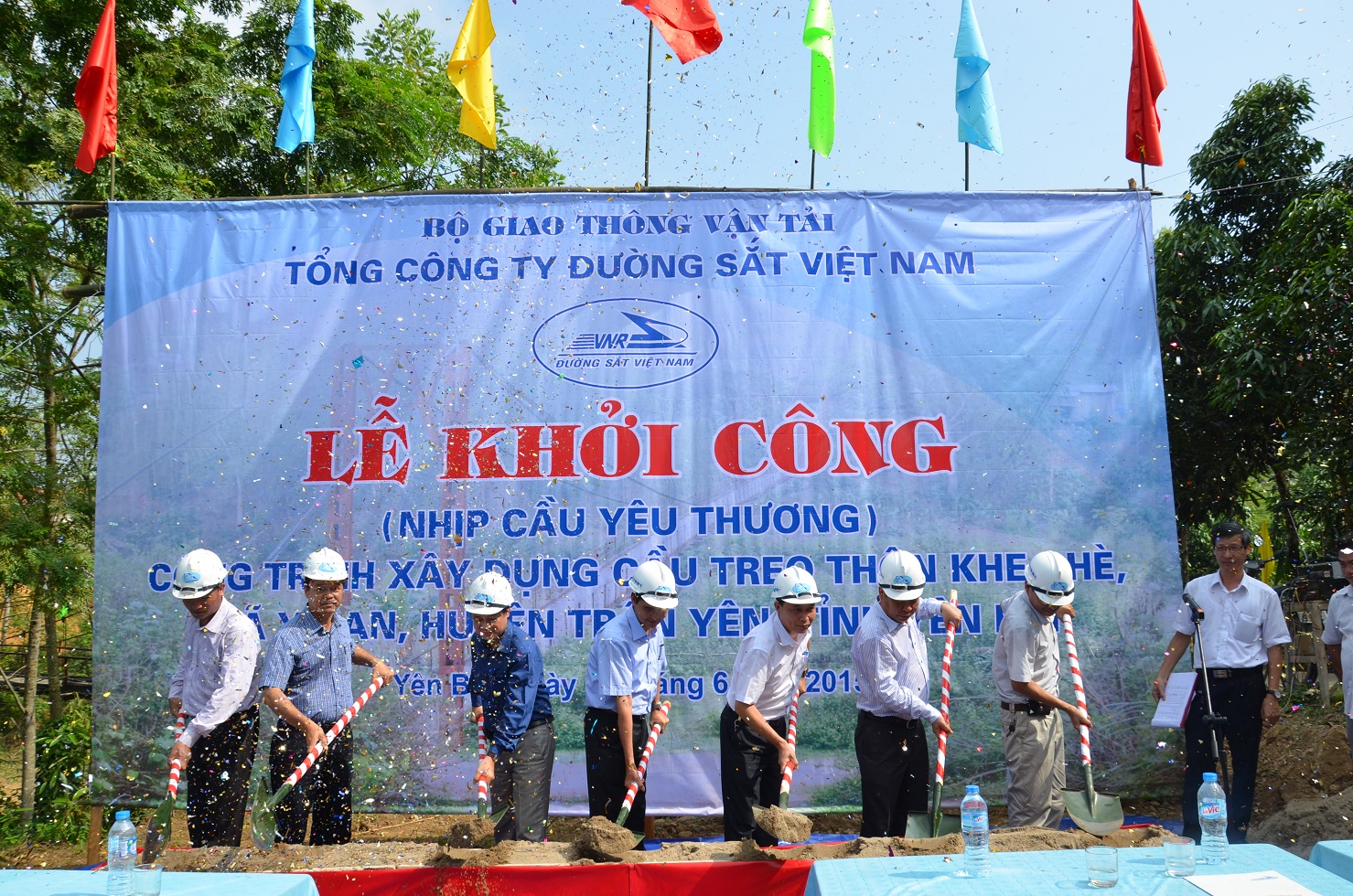 Tổng công ty ĐSVN khởi công xây dựng cầu treo tại thôn Khe Chè, huyện Trấn Yên, tỉnh Yên Bái
