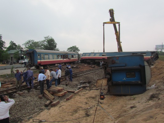 Khắc phục hậu quả vụ tai nạn đường sắt tại Quảng Trị ngày 10/3/2015: Đã trả tốc độ chạy tầu 80km/h