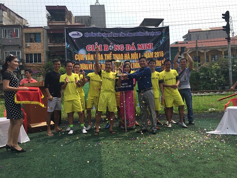 Cụm VHTT Hà Nội 1 tổ chức thành công giải bóng đá mini chào mừng kỷ niệm 70 năm ngày truyền thống ngành ĐSVN