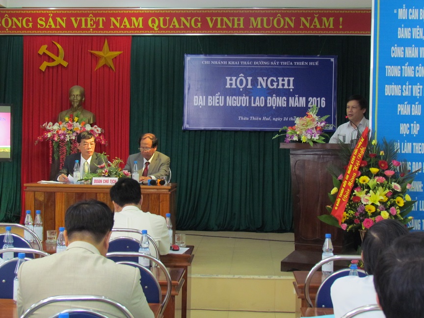 CNKT ĐS Thừa Thiên Huế tổ chức thành công Hội nghị đại biểu người lao động năm 2016