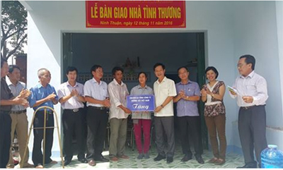 Công đoàn ĐSVN bàn giao nhà tình thương cho công nhân tại Ninh Thuận