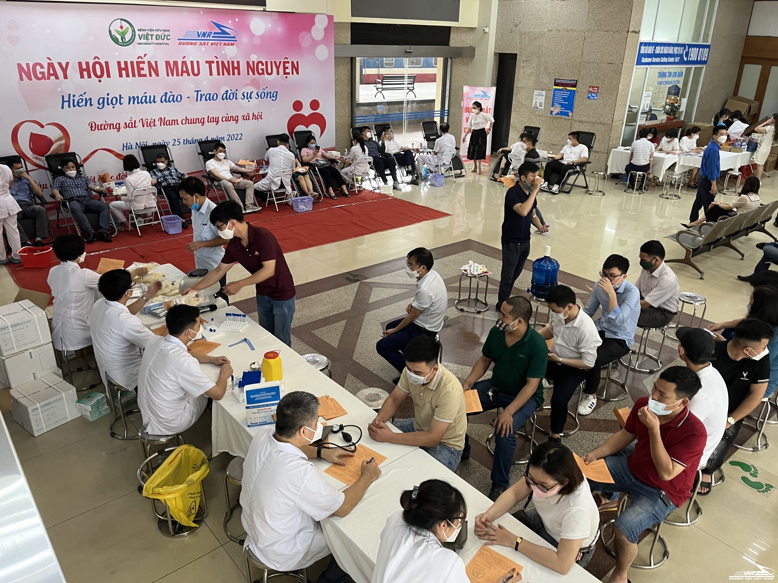 Ngày hội hiến máu tình nguyện năm 2022 các đơn vị ĐS khu vực Hà Nội