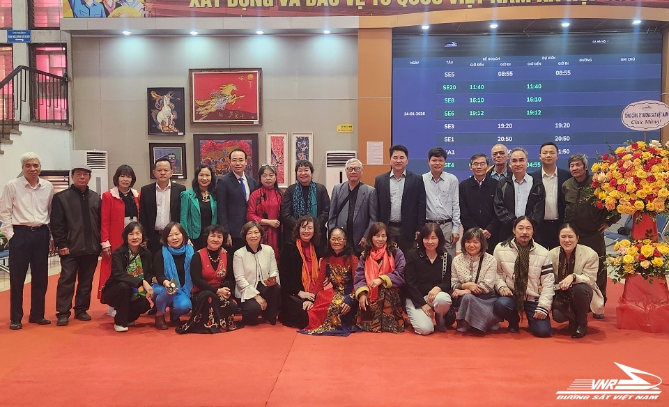 VNR phối hợp với Hội Mỹ thuật Việt Nam tổ chức triển lãm tranh “Mừng Đảng – Mừng Xuân Bính Ngọ 2026” tại Ga Hà Nội