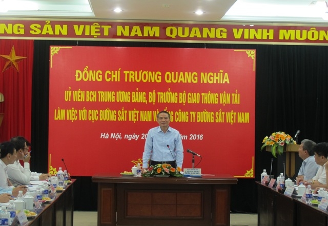 Bộ trưởng Trương Quang Nghĩa làm việc với Cục ĐSVN và Tổng công ty ĐSVN 